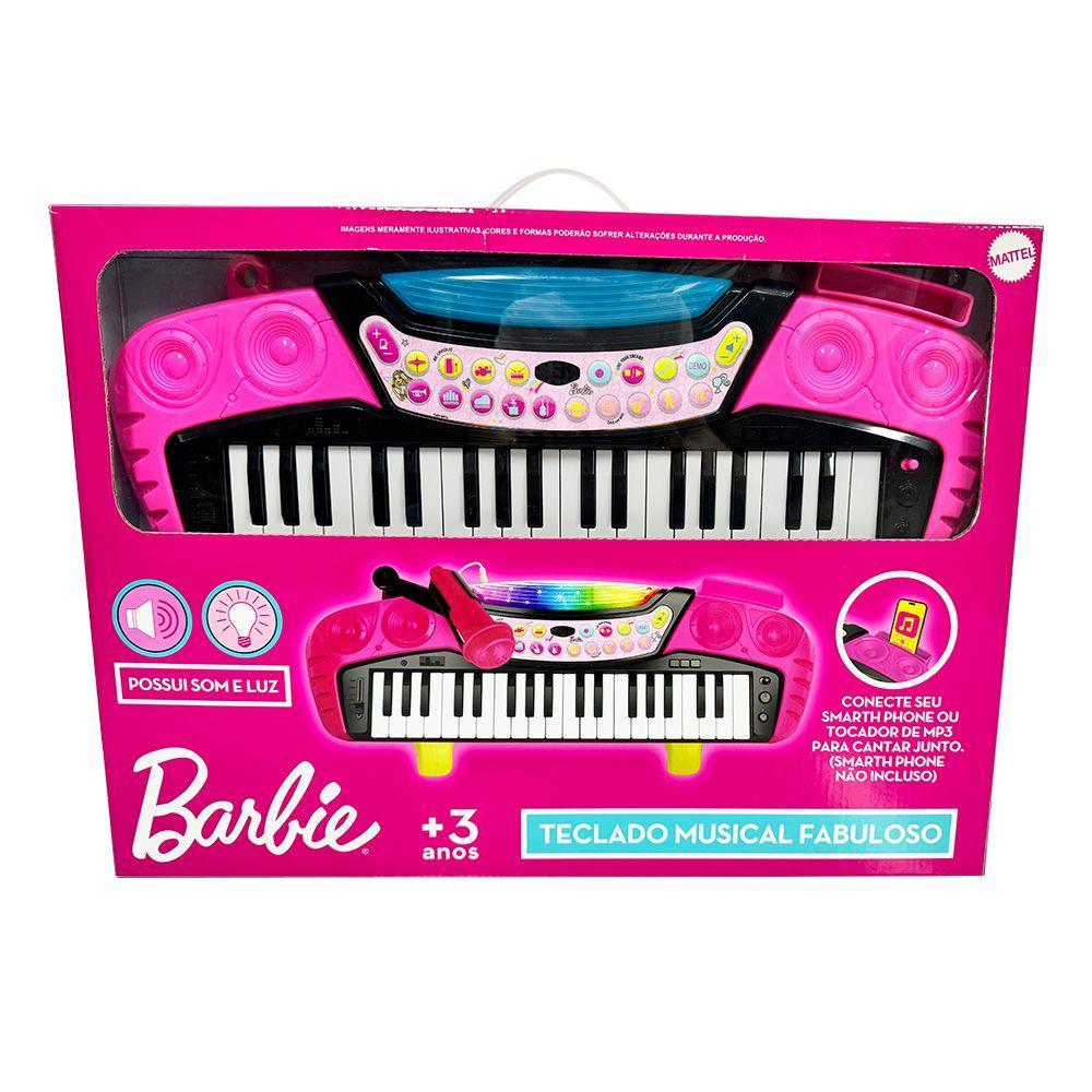 Barbie Teclado com Microfone e Banquinho - Fun Divirta-se - 6