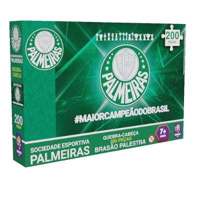 Quebra-Cabeça Time Palmeiras Brasão Verdão 200 Peças - Mimo