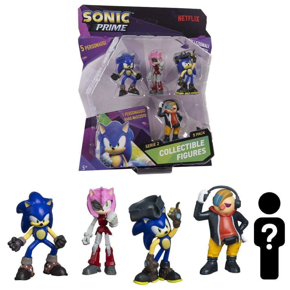 Sonic 5 Bonecos Sonic, Rose, S.Pirata e Dr. Don't - Candide - 1