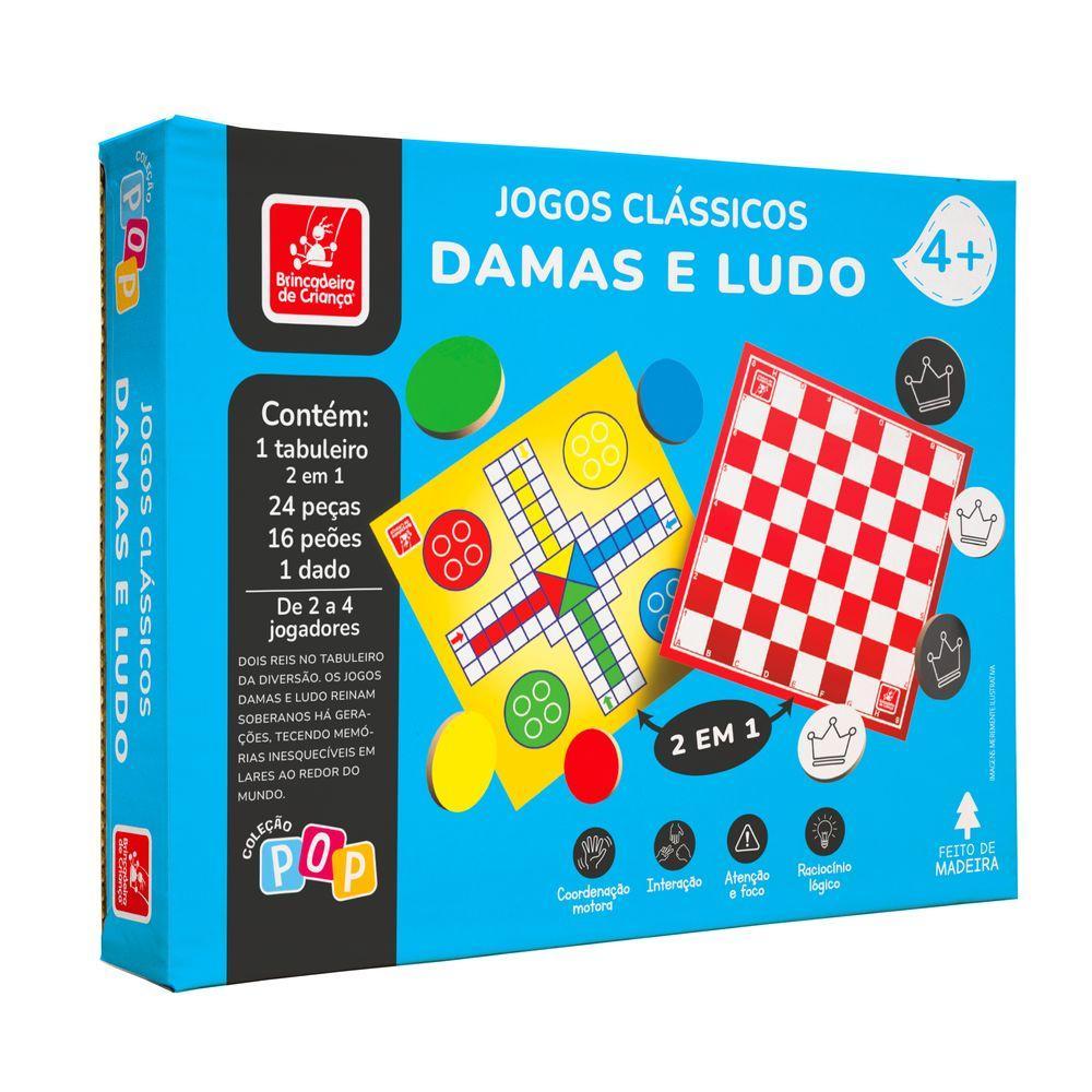 Jogo Dama e Ludo Coleção Pop - Brincadeira de Criança - 1
