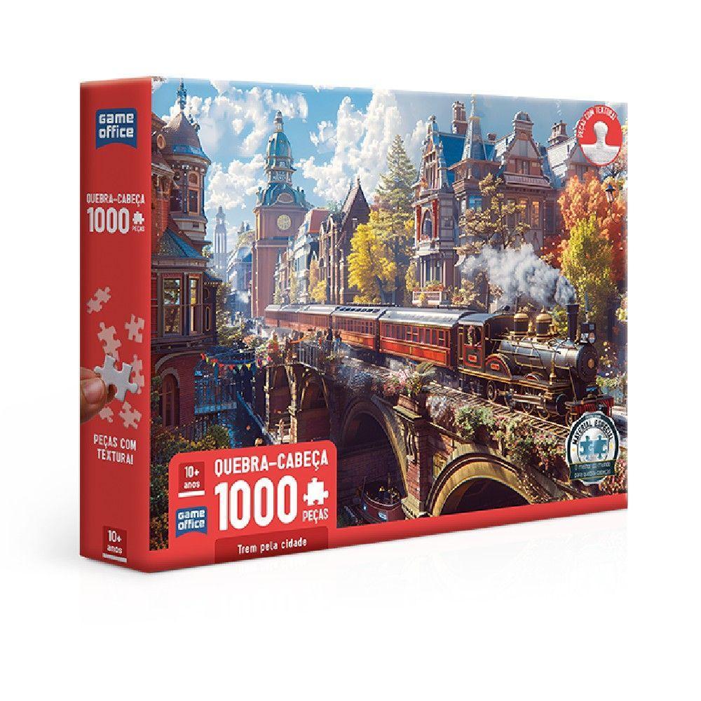 Quebra-Cabeça Trem Pela Cidade 1000 Peças - Toyster - 1
