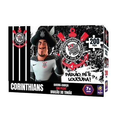 Quebra-Cabeça Corinthians Brasão 200 Peças - Mimo