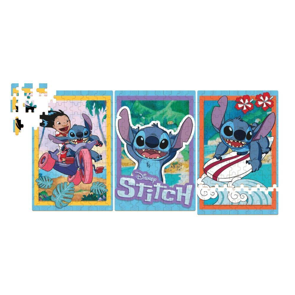 Quebra-Cabeça 3 Cenas Stitch 3X100 Peças - Xalingo - 2