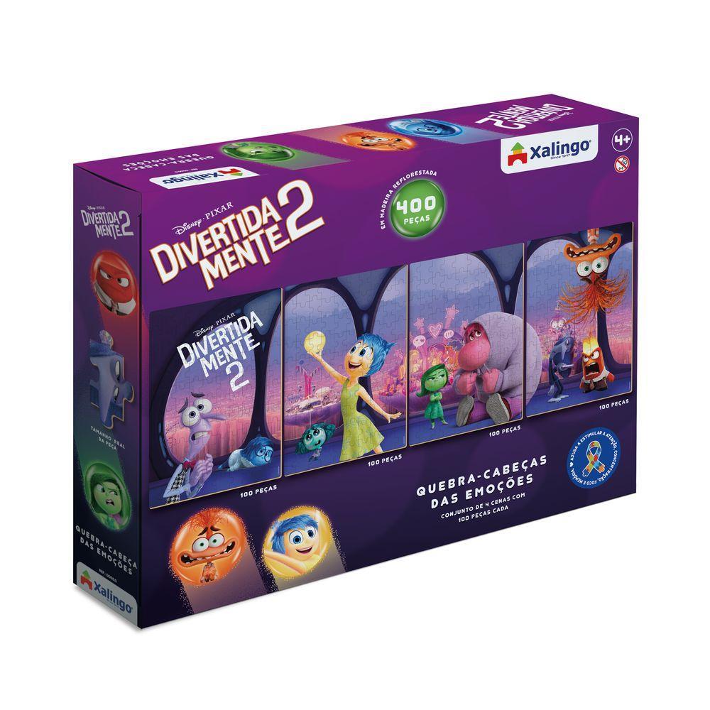 Quebra-Cabeça Emoções Divertidamente 2 4X100 Peças - Xalingo - 1