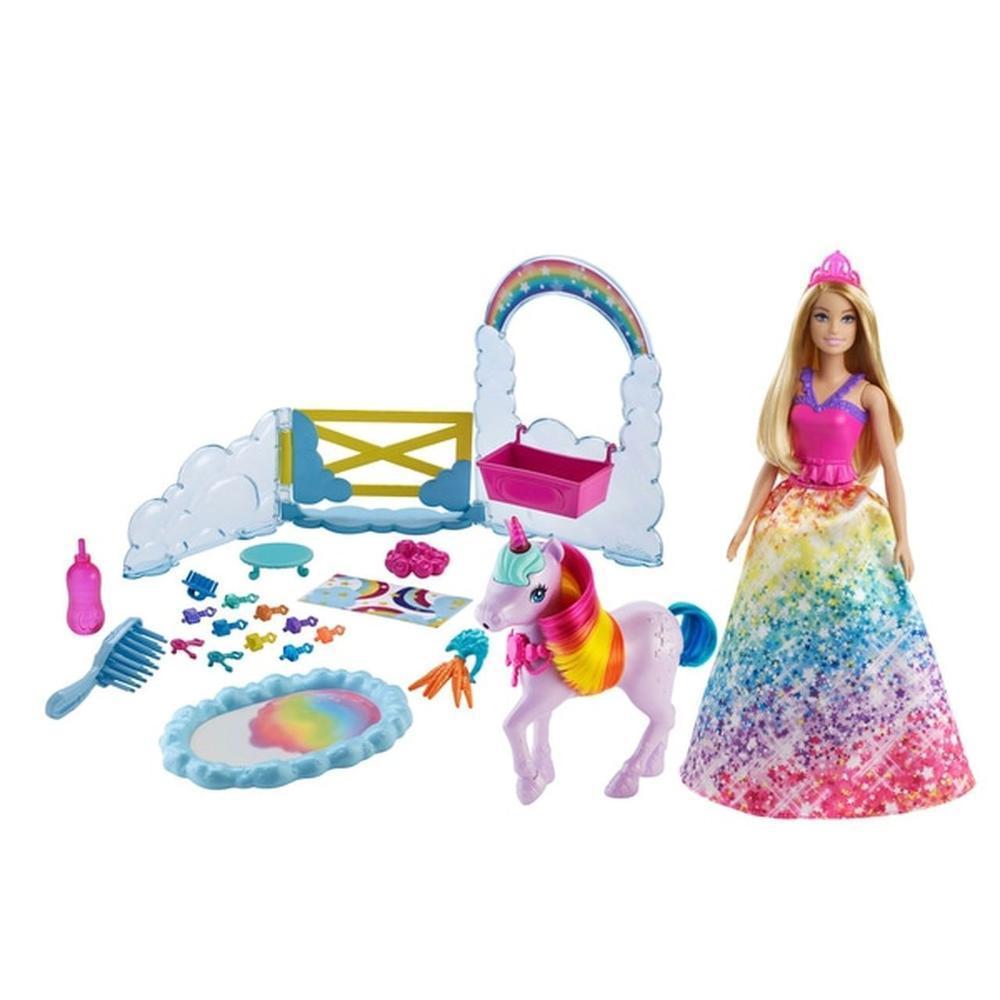 Barbie Dreamtopia Playset Arco Íris com Unicórnio - Mattel - 1