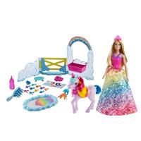 Barbie Dreamtopia Playset Arco Íris com Unicórnio - Mattel - 7