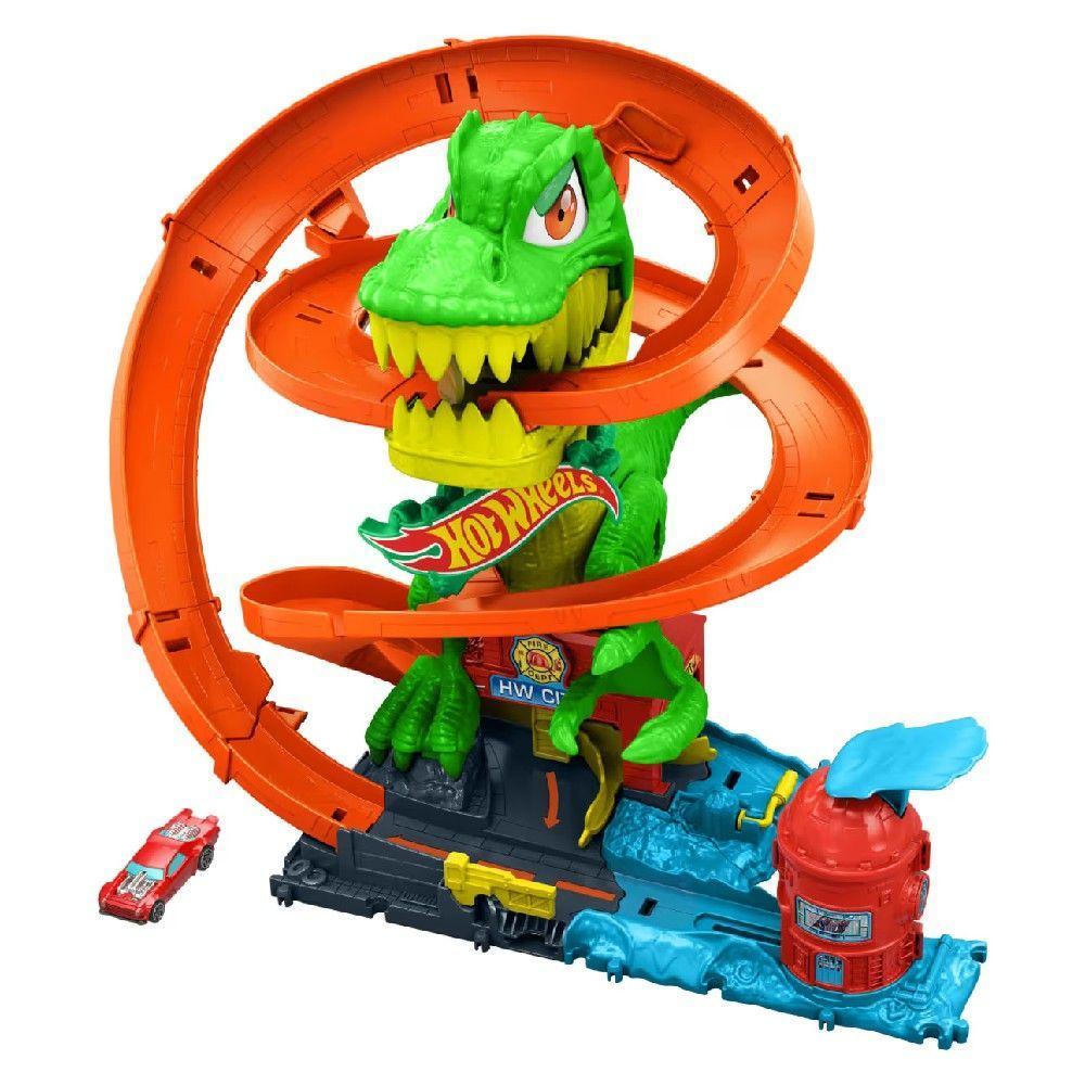 Hot Wheels City Pista T-Rex X Quartel de Bombeiros - Mattel - 1