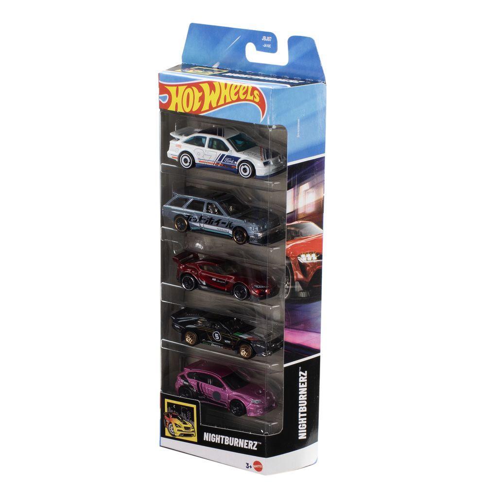 Hot Wheels Pacote 5 Veículos Nightburnerz - Mattel - 2