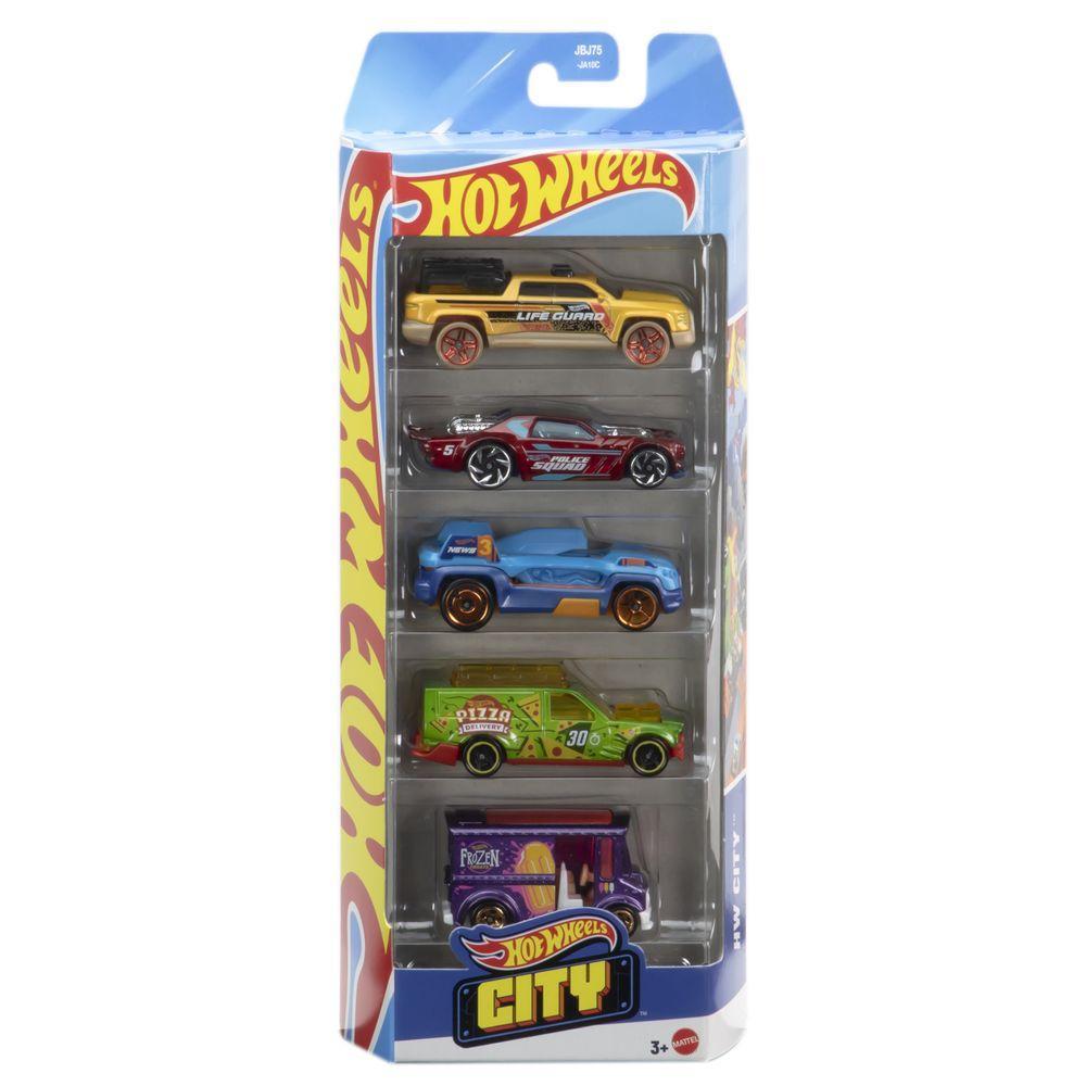 Hot Wheels Pacote 5 Veículos City - Mattel - 1