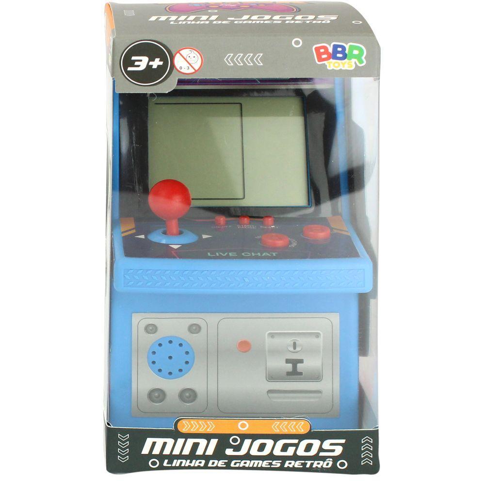 Jogo Mini Fliperama Retro Portátil Azul - BBR Toys - 3