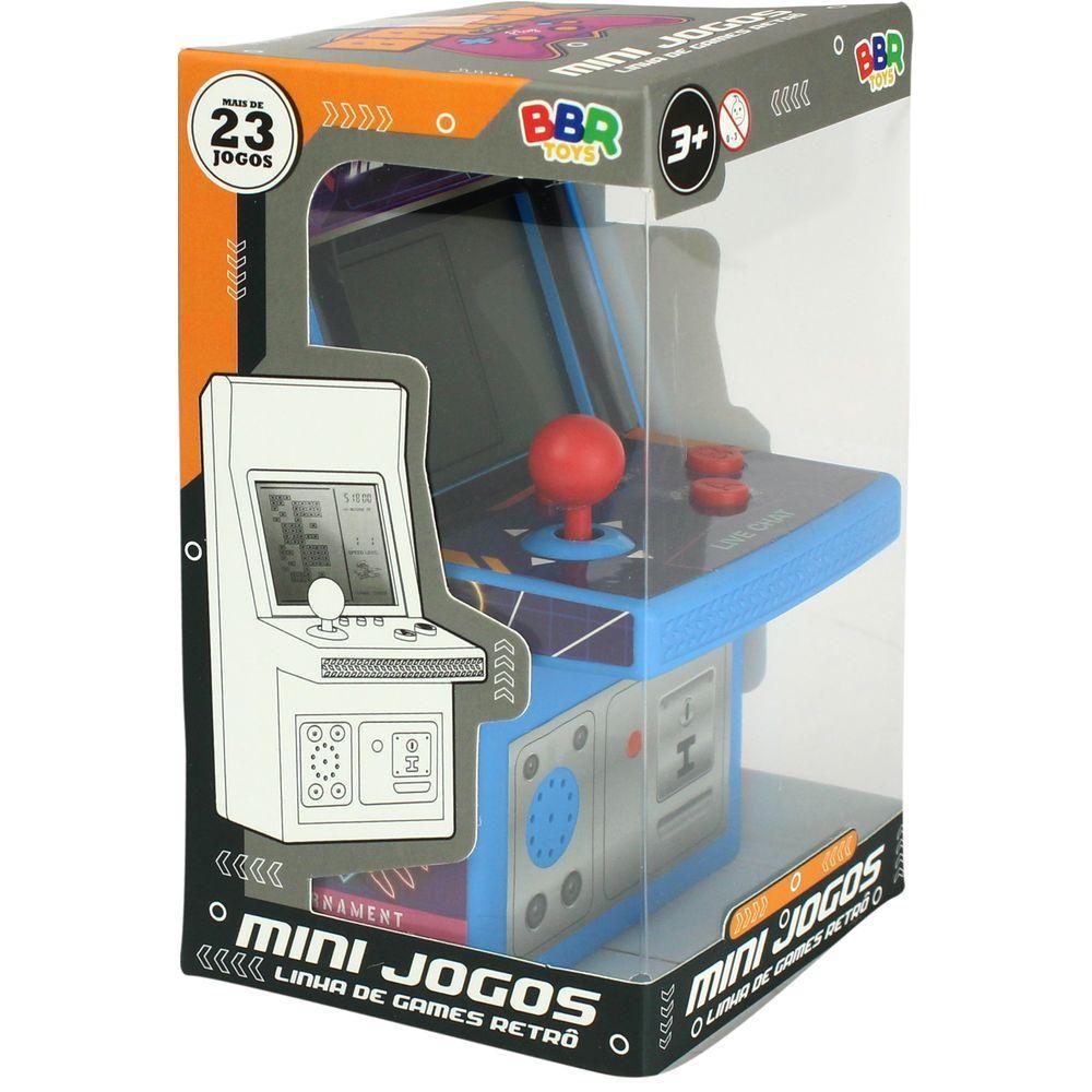 Jogo Mini Fliperama Retro Portátil Azul - BBR Toys - 4