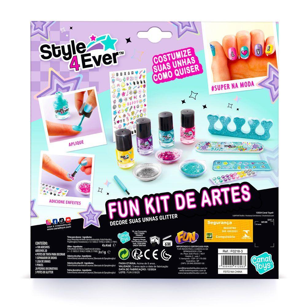 Fun Kit de Artes Decore suas Unhas Glitter - Fun Divirta-se - 7