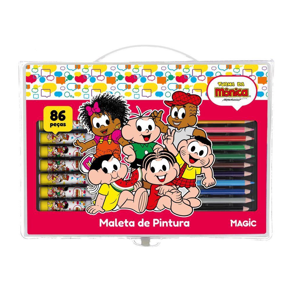 Turma da Mônica Maleta Pintura 86 Peças - Ciranda Cultural - 1