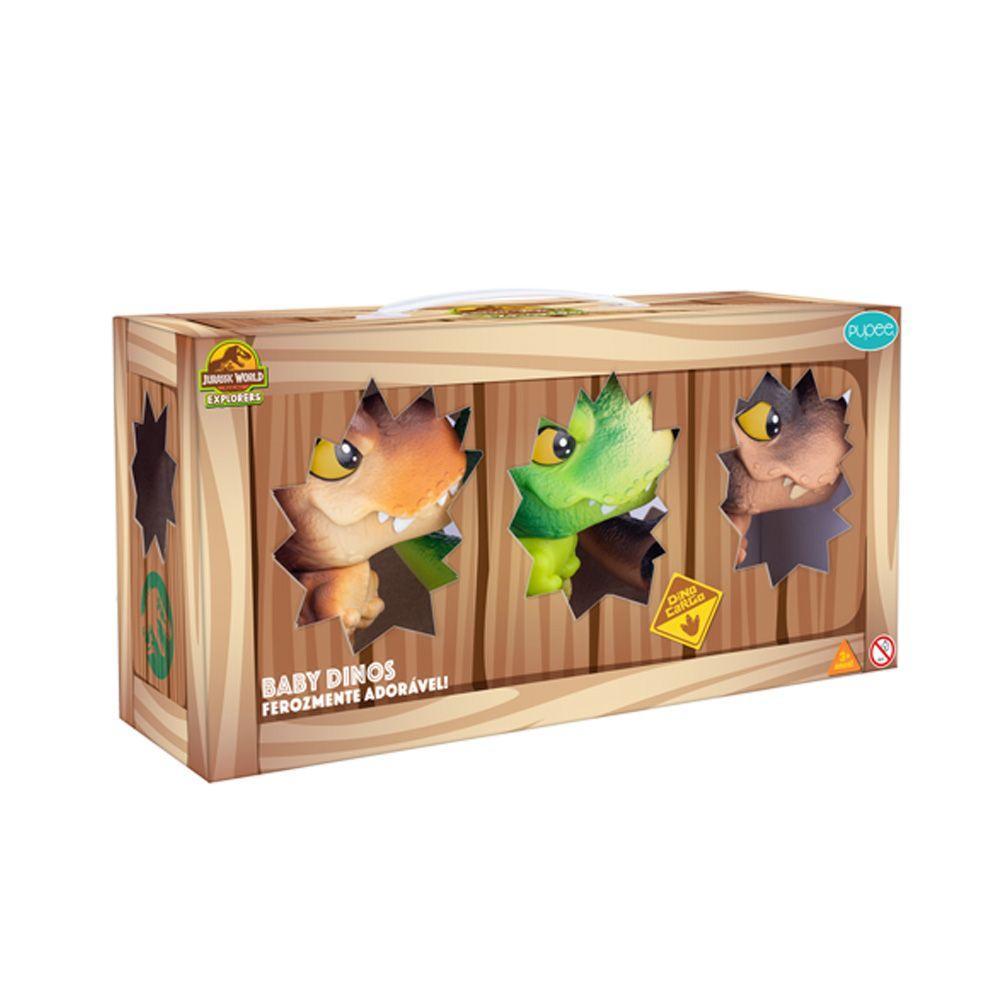Jurassic World Mini Dinos Pack com 3 T-Rex - Pupee - 1