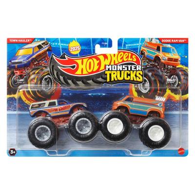 Hot Wheels Monster Trucks Town Hauler e Dodge Ram Van - Mattel