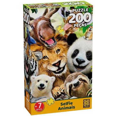 Puzzle Selfie Animais 200 Peças - Grow