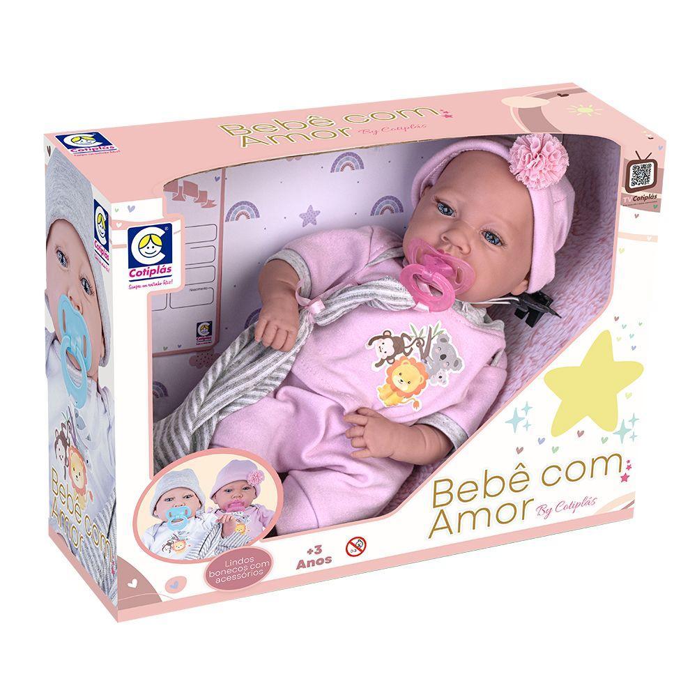 Boneca Bebê com Amor Menina - Cotiplás - 1