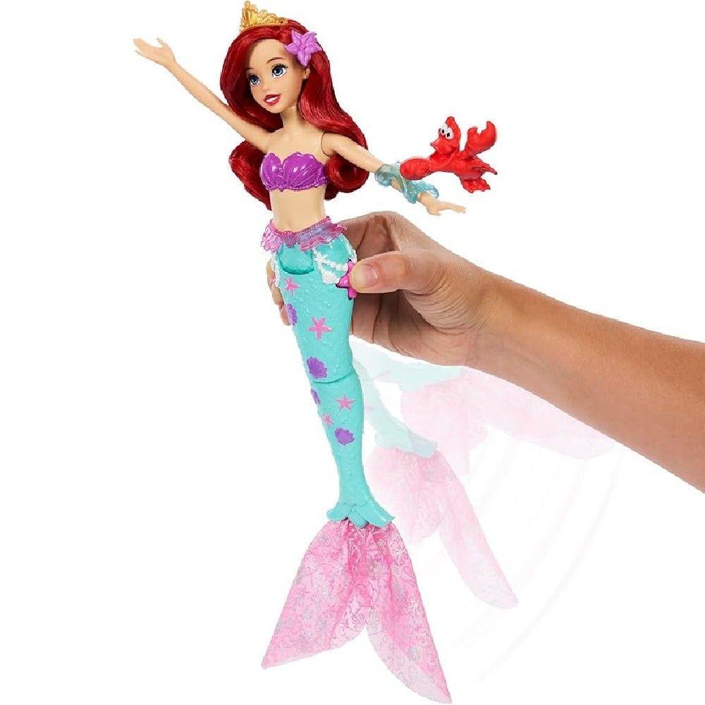 Disney Princesa Ariel com Golfinho e Sebastian - Mattel - 3