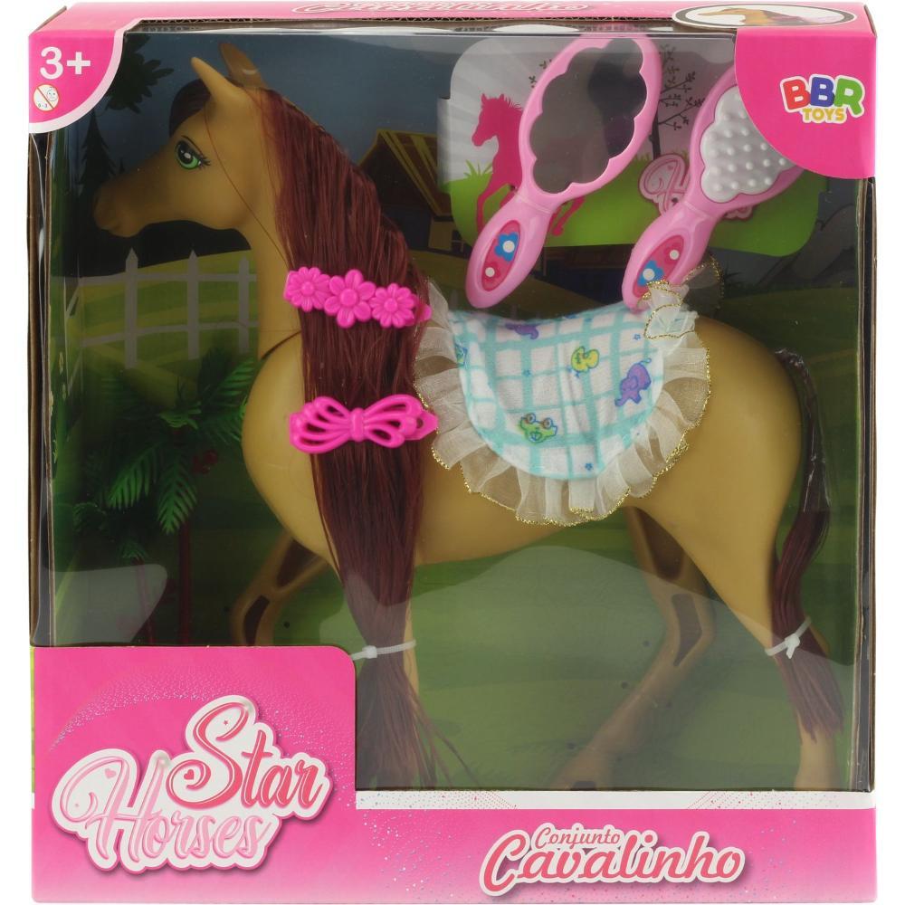 Conjunto Cavalinho Com Acessórios Marrom - BBR Toys - 10