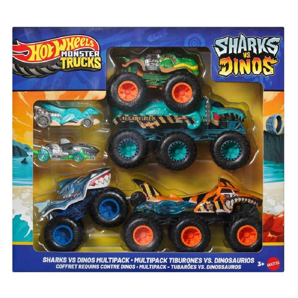 Hot Wheels Monster Trucks Tubarões vs Dinossauros - Mattel - 1