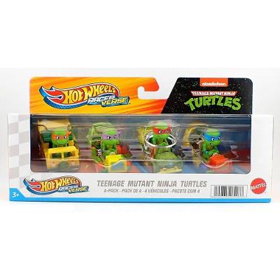Hot Wheels RacerVerse 4 Carros Tartarugas Ninja - Mattel