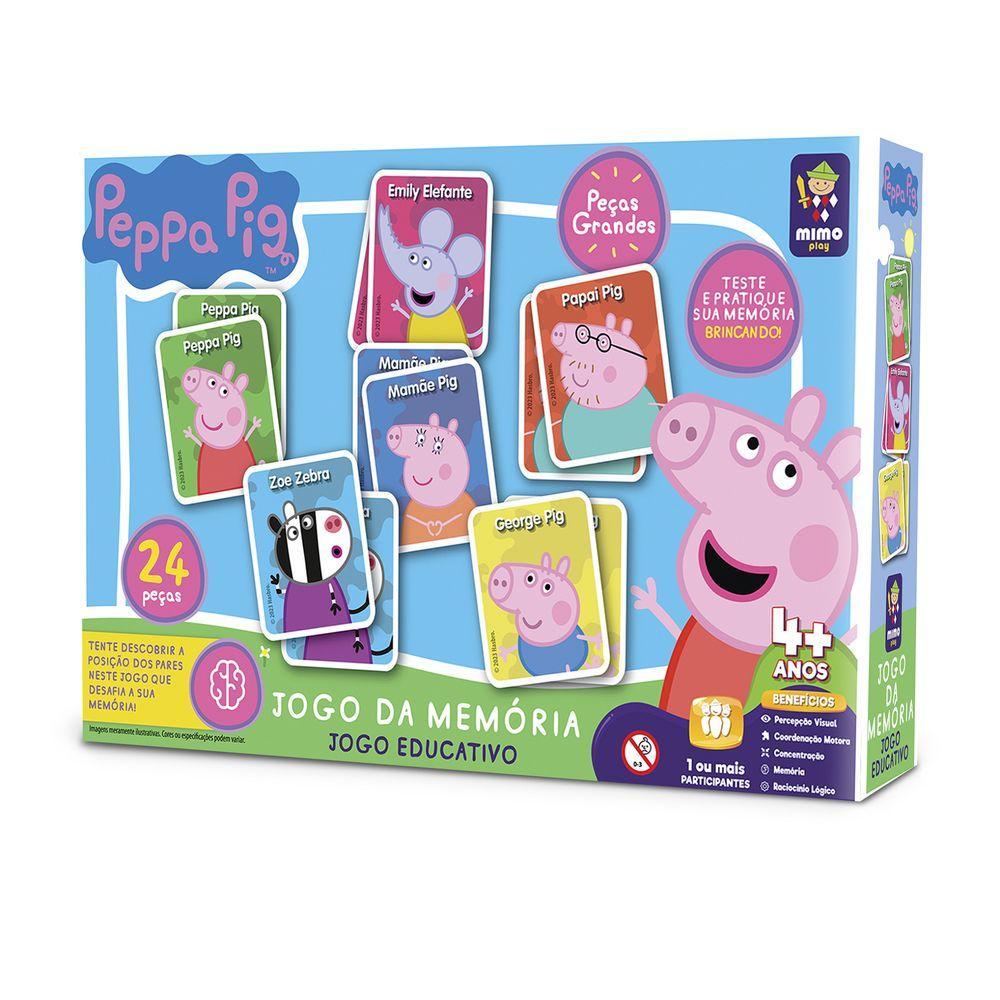 Jogo da Memória Peppa Pig 12 Pares - Mimo - 1