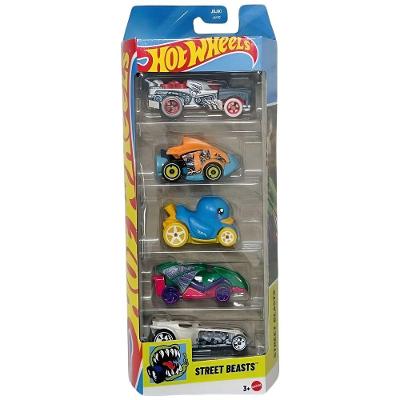 Hot Wheels Pacote 5 Carros Street Beasts - Mattel