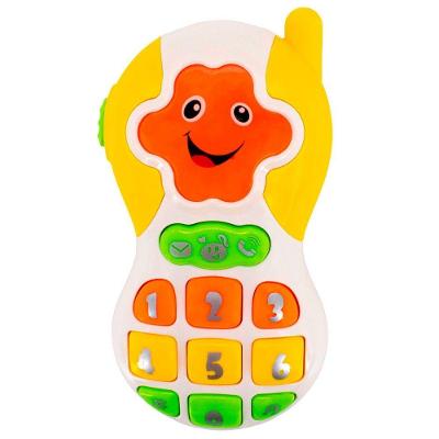 Telefone Musical Branco e Amarelo - BBR Toys