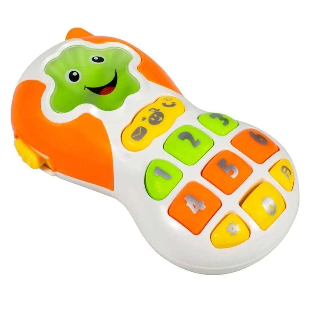 Telefone Musical Branco e Laranja - Brinkzania - 2