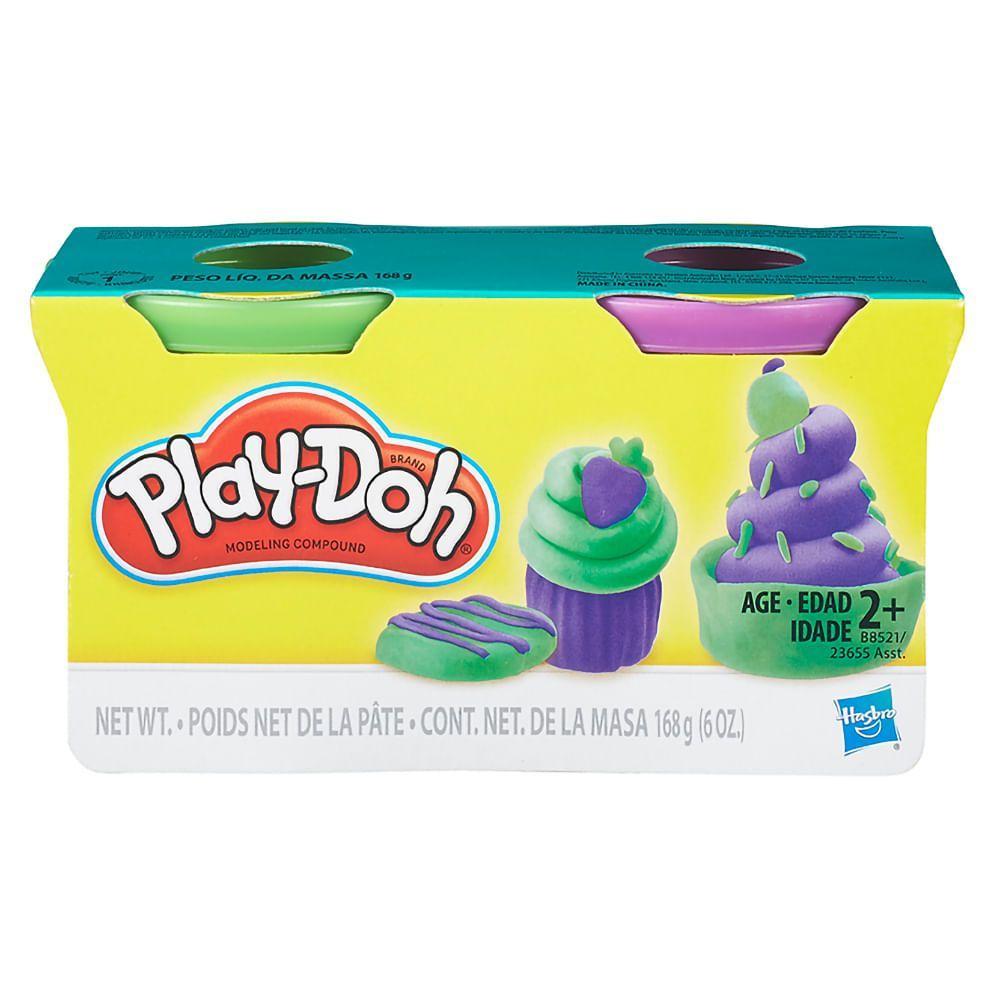 Play-Doh Massa de Modelar Verde e Violeta - Hasbro - 1