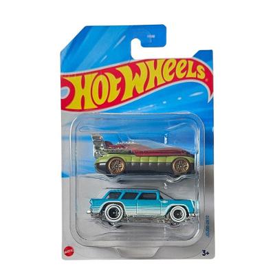 Hot Wheels Pacote 2 Carros Vermelho e Verde e Azul - Mattel