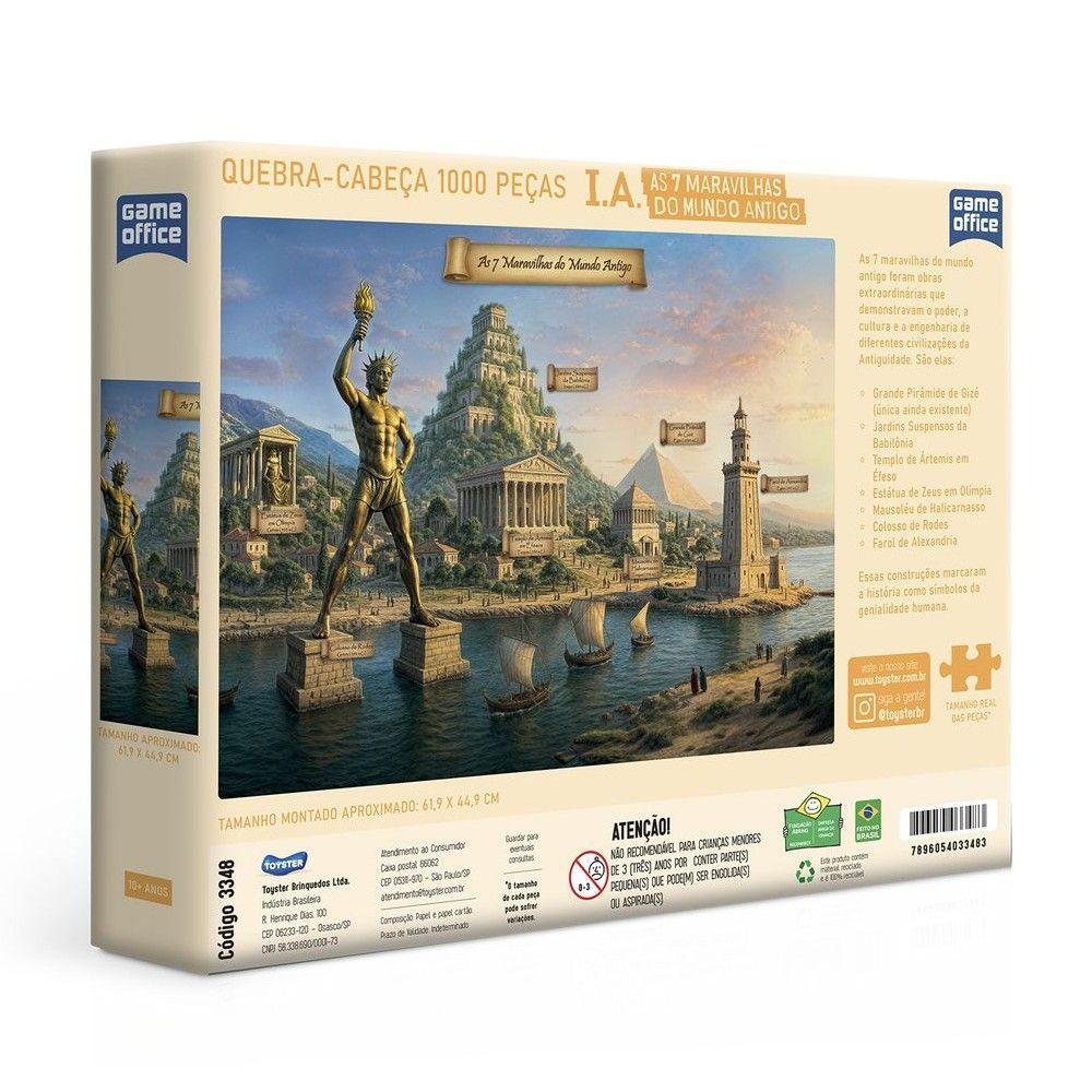 Quebra-Cabeça 1000 Peças 7 Maravilhas Mundo Antigo - Toyster - 3