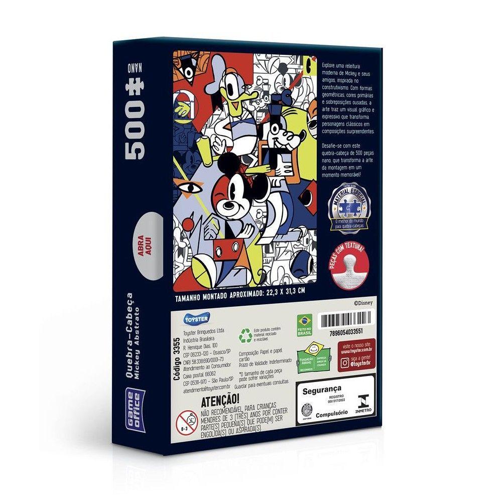 Quebra-cabeça 500 Peças Nano Mickey Abstrato - Toyster - 3