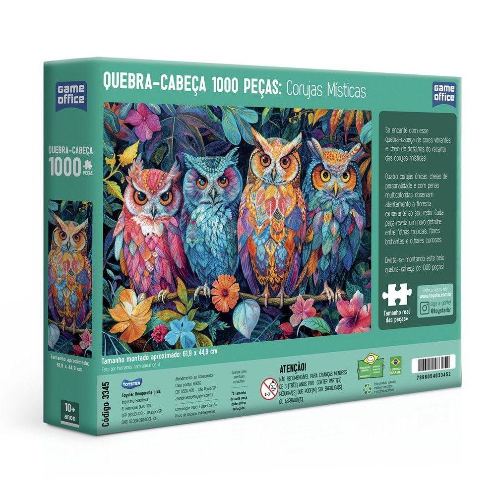 Quebra-cabeça 1000 Peças Coruja Mística - Toyster - 3