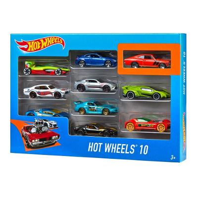 Hot Wheels Pacote Sortido com 10 Carros - Mattel