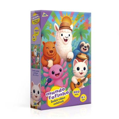 Quebra-Cabeça 100 Peças Mundo Fofinho Metalizado - Toyster