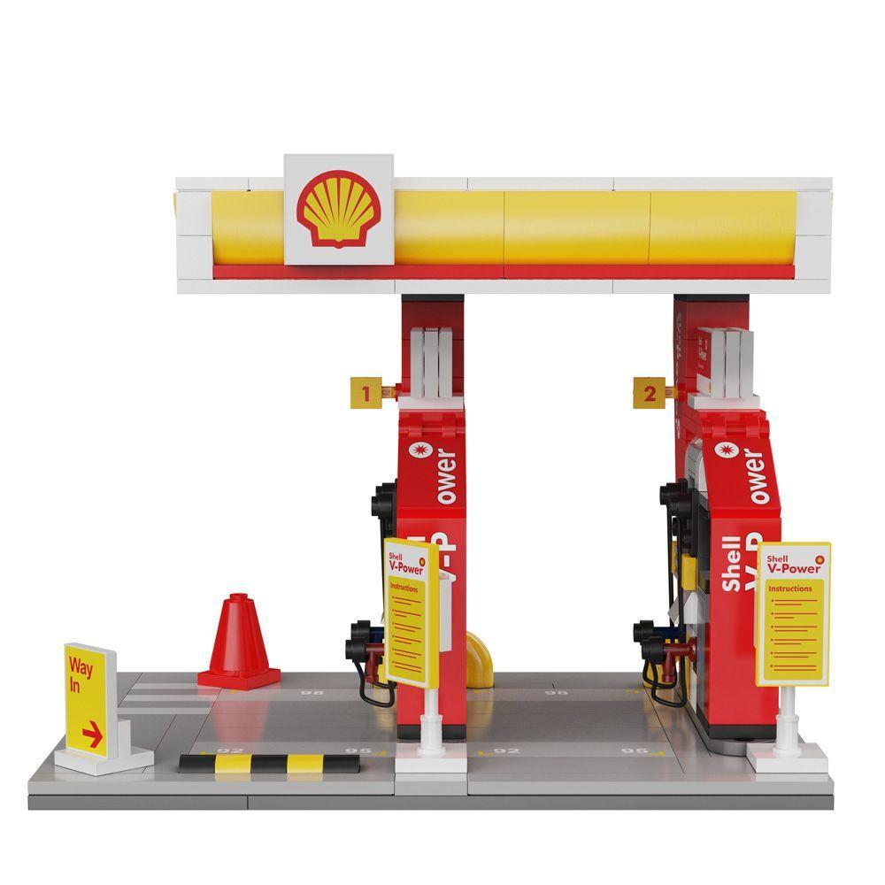 CaDA Blocos de Montar Posto de Gasolina Shell Mini - Fun Divirta-se - 2