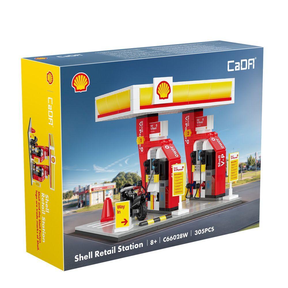 CaDA Blocos de Montar Posto de Gasolina Shell Mini - Fun Divirta-se - 4