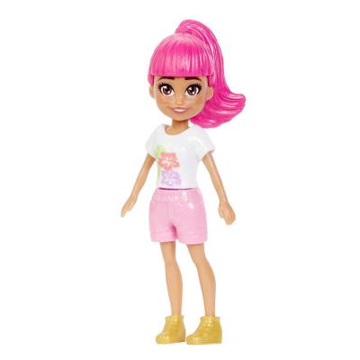 Polly Pocket Blusa Branca e Short Rosa - Mattel