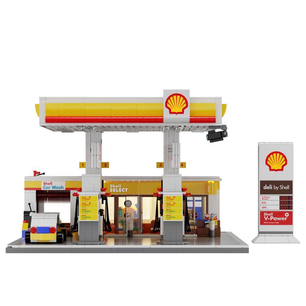 CaDA Blocos de Montar Posto de Gasolina Shell - Fun Divirta-se - 2