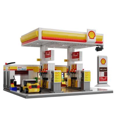CaDA Blocos de Montar Posto de Gasolina Shell - Fun Divirta-se