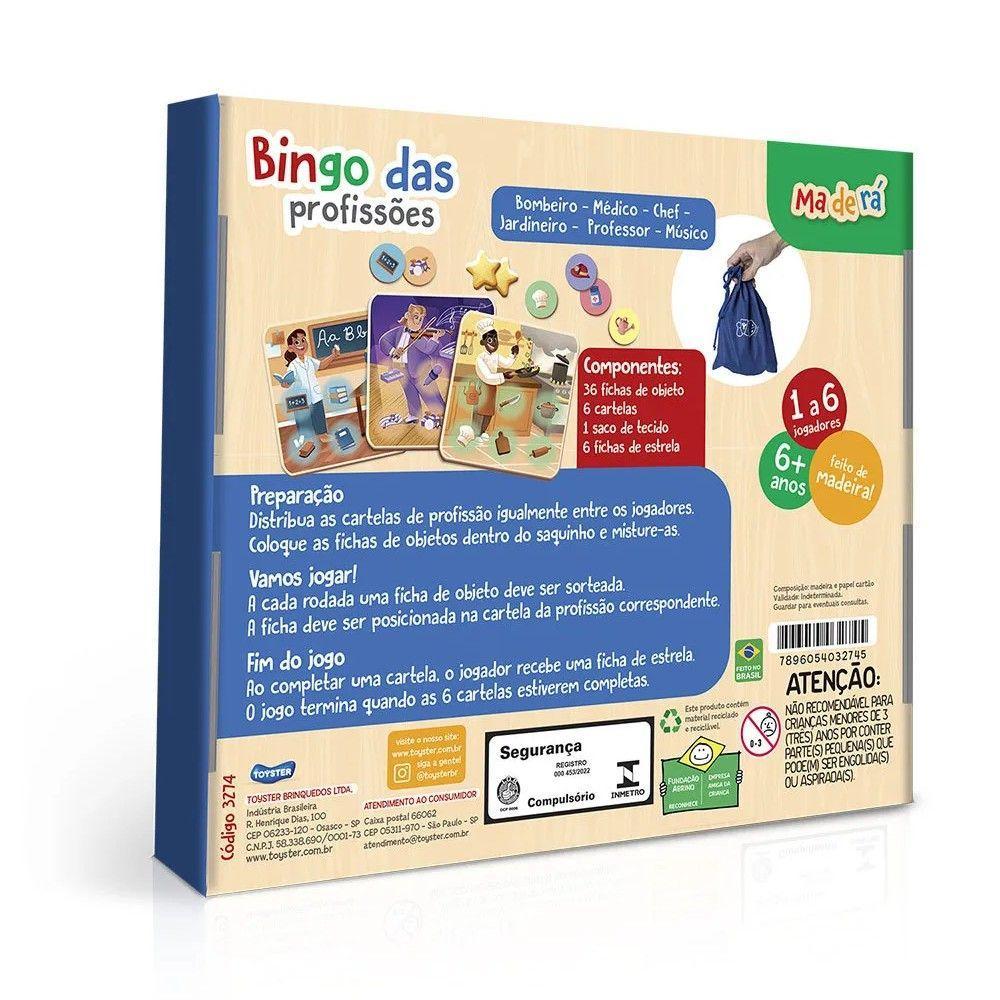 Jogo Bingo das Profissões - Toyster - 4