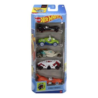 Hot Wheels Pacote 5 Veículos Street Beasts - Mattel