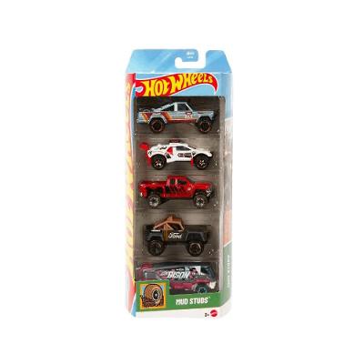 Hot Wheels Mud Studs Pacote com 5 carrinhos - Mattel