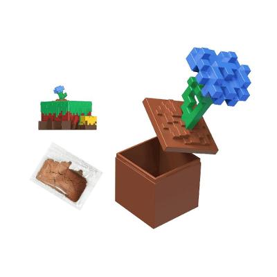 Minecraft Bloom Blocks Flor Azul - Mattel