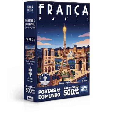 Quebra-Cabeça Nano Postais do Mundo Paris França 500 Peças - Toyster