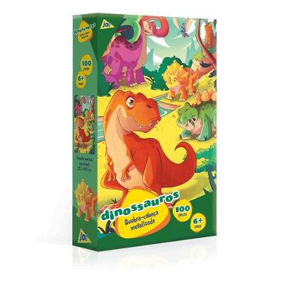 Quebra Cabeça Dinossauro Metalizado 100 peças - Toyster
