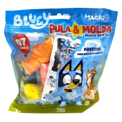 Bluey Massa De Modelar Eva Pula E Molda Com Adesivos - Ciranda Cultural