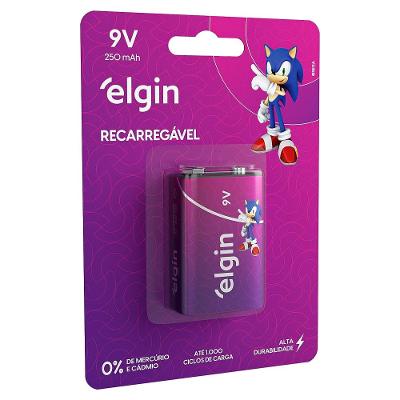 Bateria Recarregável Sonic 9V - Elgin