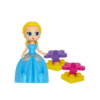 Bloco Mania Princesa Azul com Blocos e Boneca - Monte Líbano
